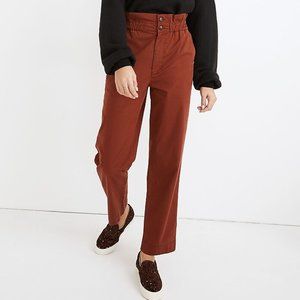 Madewell - Paperbag Tapered Pants - Size 10 - Burnished Mahogany